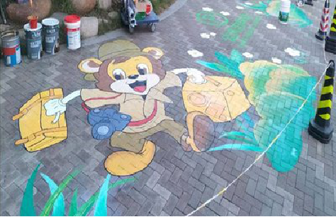 资兴夏季画地面彩绘会遇到的问题