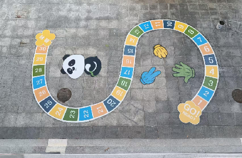 资兴地面游戏彩绘