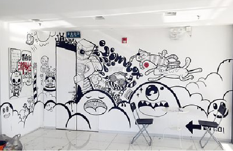 资兴手绘墙并非传统涂鸦。