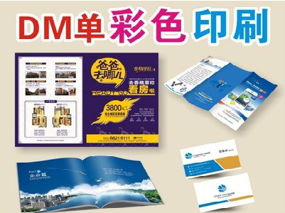 资兴单页印刷，色彩搭配简单。